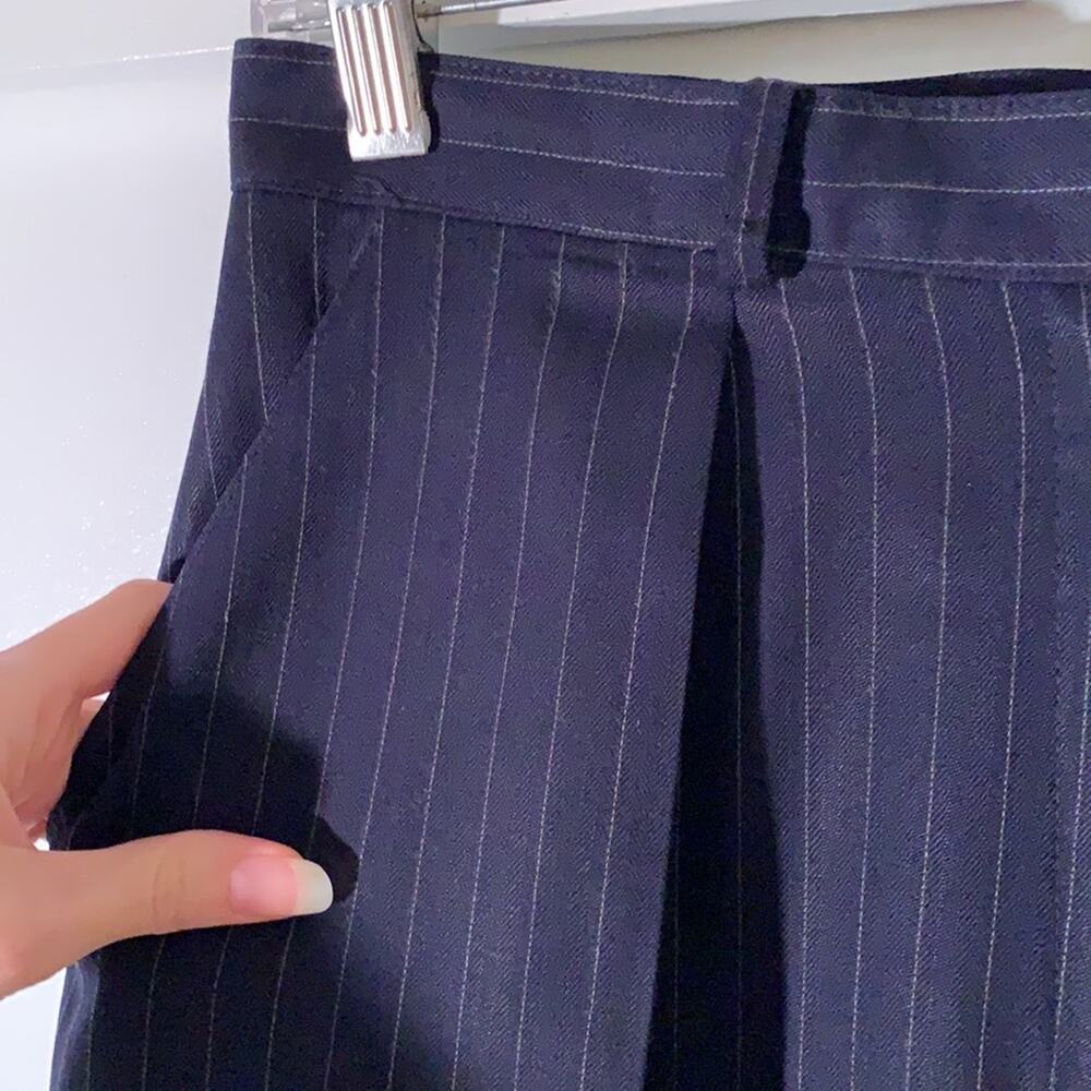 Lauren‎ Ralph Lauren worsted wool navy pinstripe pants